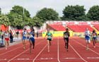 No 5 Funto Fabunmi-Alade (Berks) wins the 200 metres Senior Girls.